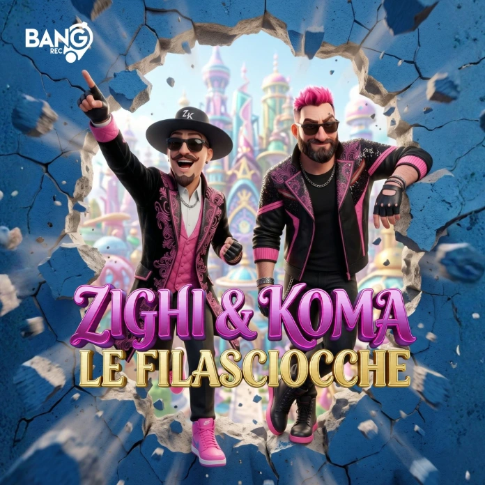 Copertina dell’album Le Filasciocche di Zighi e Koma pubblicato da Bang Record